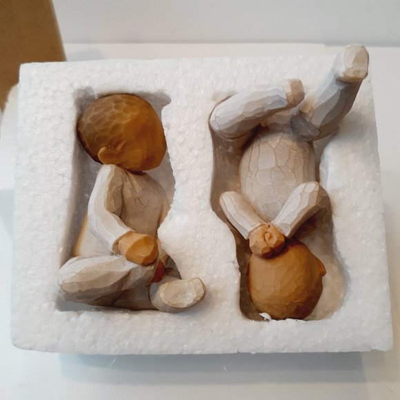 Demdaco Willow Tree Two Together Baby Twins Figurines Susan Lordi 26188 2007 - Picture 3 of 5